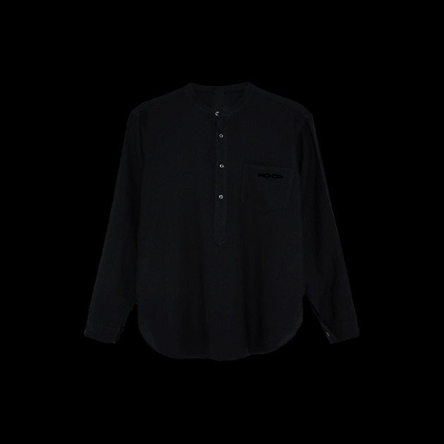 Mao collar linen Black